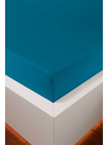 bellana jersey Spannbetttuch Edel Zwirn-Jersey  Elasthan in petrol