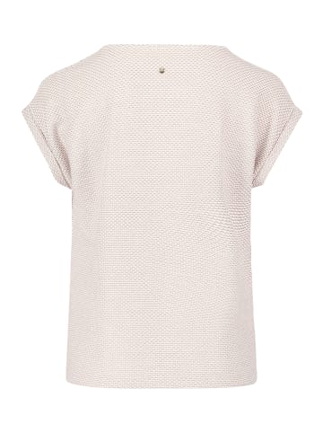 BETTY & CO Casual-Shirt mit Wellenstruktur in Weiß/Braun