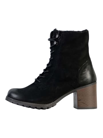 Clarks Lederstiefelette „Well Lace“ Schwarz