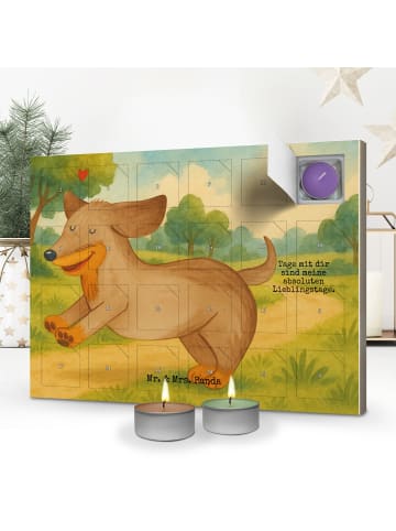 Mr. & Mrs. Panda adventskalender duftkerzen Hund Dackel Design m... in Weiß