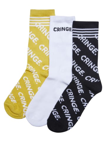 Mister Tee Basic Socks in black/white/yellow