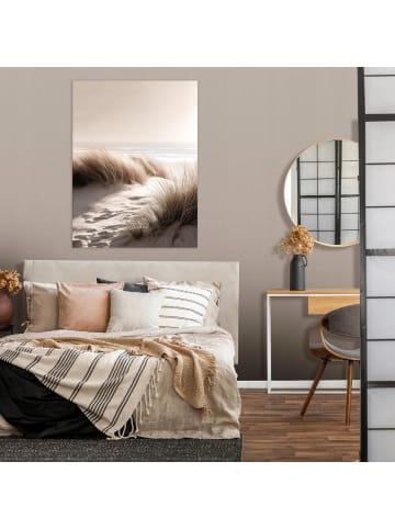 WALLARENA Leinwandbild Strand in Beige
