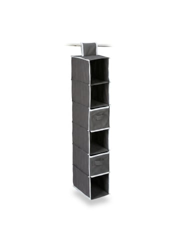 relaxdays 4 x Hängeregal in Anthrazit - (B)14,5 x (H)82 x (T)30 cm