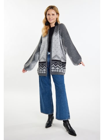 VIRITA Women Strickcardigan in Grau Mehrfarbig