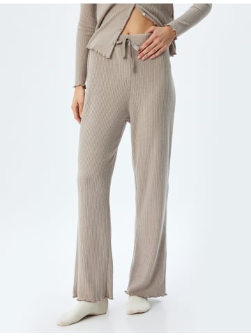 KOTON Schlafanzug-Strickhosen in Hellbraun