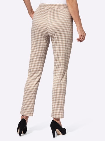 Sieh an! Hose in beige-ecru-kariert