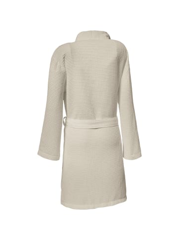 Erwin Müller Piqué Unisex-Bademantel kurz Hohenfels in cappuccino