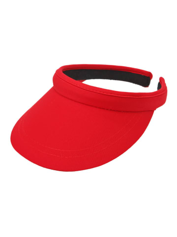 mh michael heinen Visor, Sonnenhut, Schirmmütze, Sonnenschild,  Sonnenvisier, Kopfbedeckung in rot