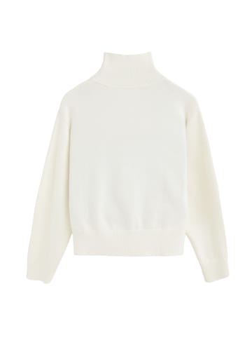 Polo Club Pullover WOMAN RIGBY GO ZIPPER WOOL W IO LONG SLEEVE REGULAR FIT in Ecru