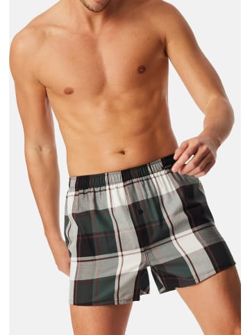 Schiesser Boxershorts Web in Grün / grau
