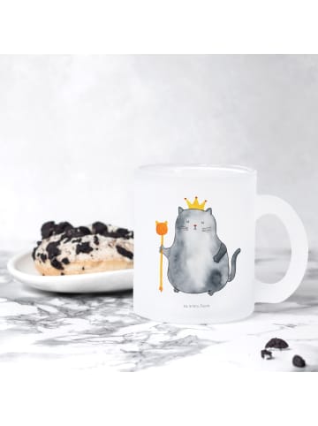 Mr. & Mrs. Panda Tasse Katze König ohne Spruch in Transparent