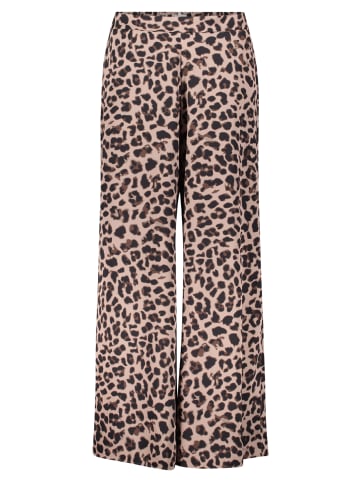 Vera Mont Marlene-Hose mit Leoprint in Weiß/Braun
