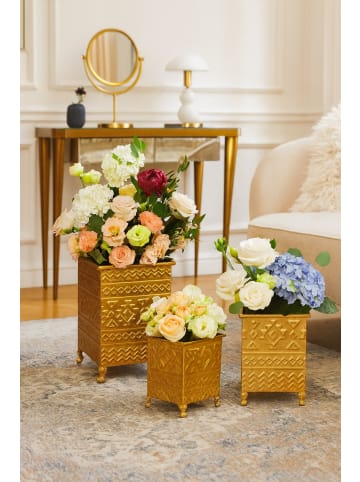 möbel-direkt Blumentopf-Set 3tlg. Ronja in goldfarben
