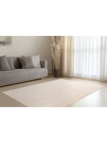Vivorum Wohnzimmer Teppich – Kurzflorteppich Melt 725 in creme