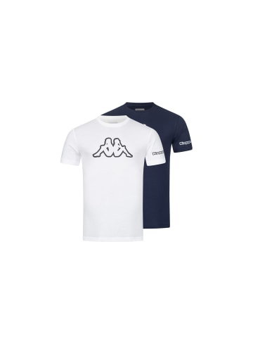 Kappa Kappa 2er Set T-Shirt LOGO in 1x Navy/1xWeiß