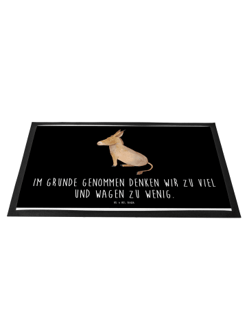 Mr. & Mrs. Panda Schmutzfangmatte Esel mit Spruch in Schwarz
