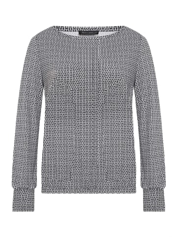 Betty Barclay Casual-Shirt mit Gummizug in Weiß/Schwarz