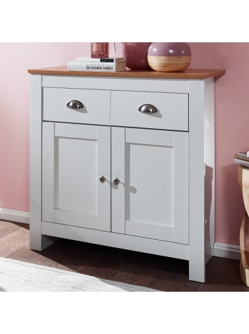 KADIMA DESIGN Modernes Sideboard, 2 Schubladen, Eiche/Weiß, Melaminharzbeschichtung