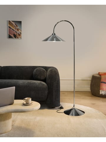 Beliani Stehleuchten SAVEGRE in Silber - (W) 66 x (H) 150 x (L) 40 cm