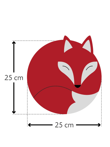 Leschi Wärmekissen "Fuchs Luca" in Rot - Ø 25 cm