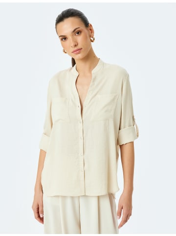 KOTON SHIRTS LS in Beige