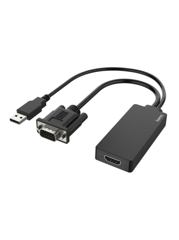 Hama HAMA Video-Adapter, VGA+USB-Stecker - HDMI™-Buchse, Full-HD 1080p in Schwarz