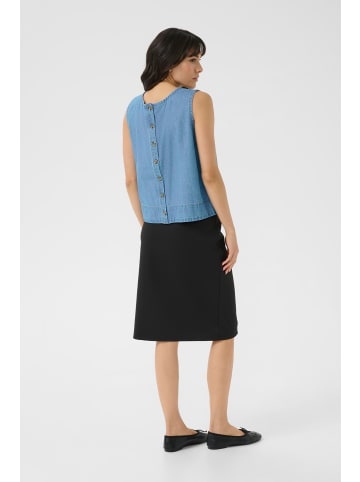 Kaffe Ärmellose Bluse KAluise Loose fit in Medium Blue Chambray