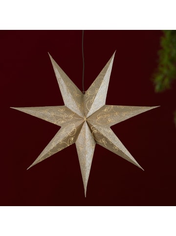 STAR Trading Papierstern Decorus, handgeschöpftes Papier, gold, Ø 63cm in Silber