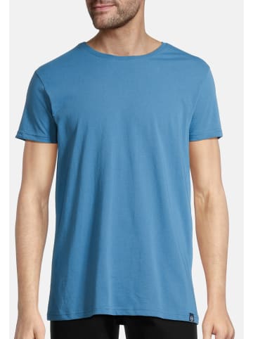 Salzhaut Rundhals T-Shirt für Herren in blau