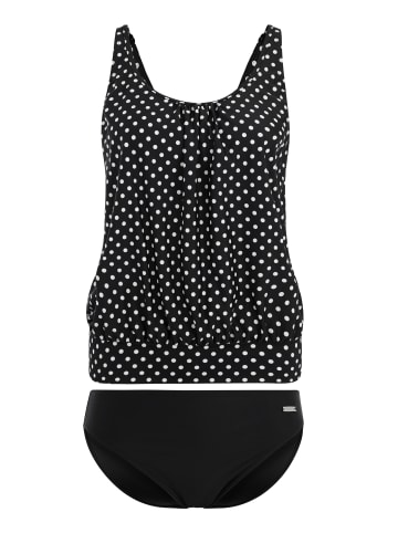 LASCANA Oversize-Tankini in schwarz-weiß