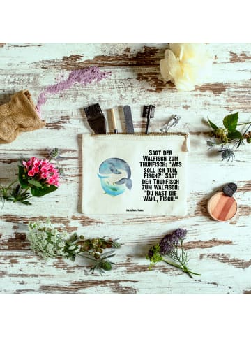 Mr. & Mrs. Panda Mäppchen Walfisch Thunfisch mit Spruch in Weiß
