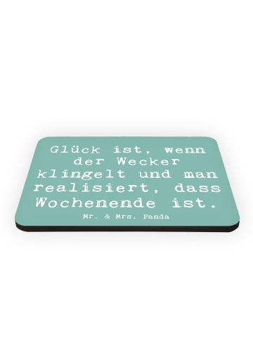 Mr. & Mrs. Panda Kühlschrankmagnet Spruch Glück am Wochenende mi... in Meeresbrise