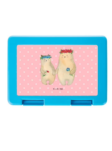 Mr. & Mrs. Panda Brotzeitdose Bären mit Blumenkranz ohne Spruch in Rot Pastell