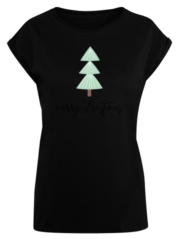 F4NT4STIC T-Shirt Merry Christmas Weihnachten in schwarz