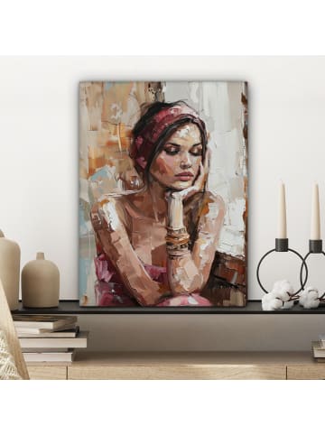 MuchoWow Leinwand bilder Träumendes Porträt (BxH)