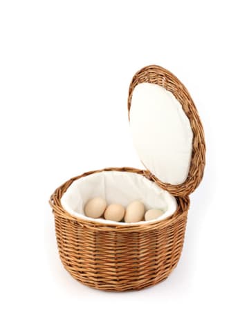 APS Eierkorb in Hellbeige, Maße: 25 x 25 x 17,5 cm