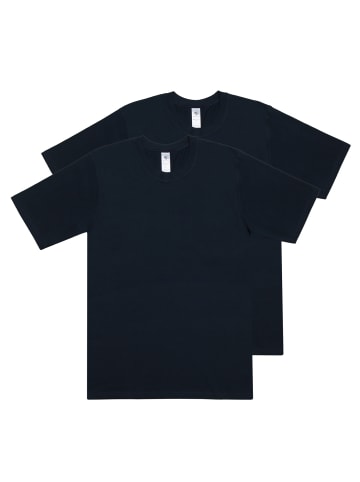 Haasis Bodywear 2er-Set: T-Shirt in schwarz