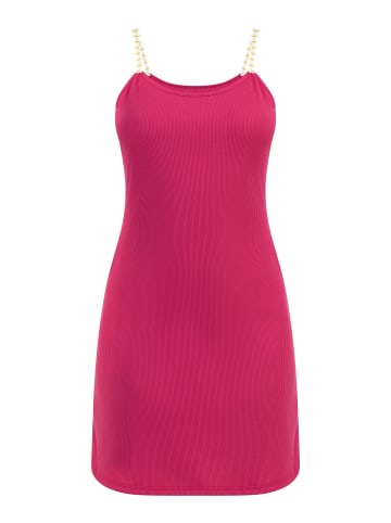 myMo Damen Minikleid Aus Rippstrick in Pink