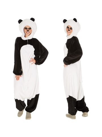 tectake Super süßes Pandakostüm für sie und ihn, schwarz/weiß