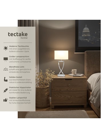 tectake Tischleuchte mit beschichtetem Eisengestell, 27 x 12 x 51,5 cm