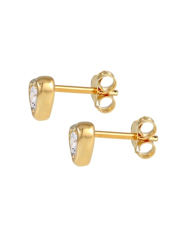 Elli Ohrringe 925 Sterling Silber Herz in Gold