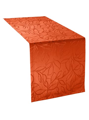 Erwin Müller Jacquard, Baumwollmischung Outdoor-Tischläufer Terrassa in orange