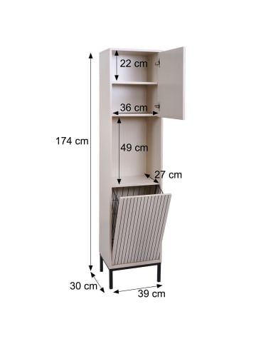 MCW Hochschrank O42, Holzoptik braun