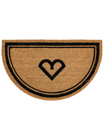Beliani Fußmatte DALAHICAN in Naturfarben/Schwarz - (W) 45 x (L) 75 cm