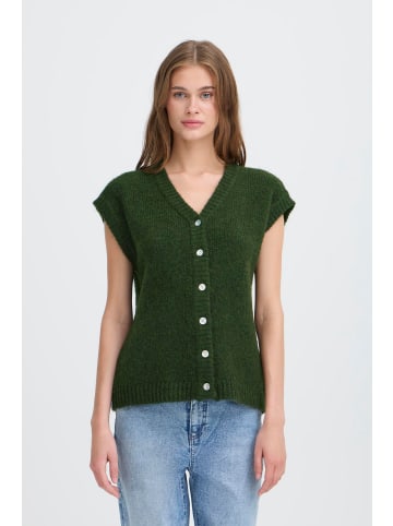 ICHI Strickweste IHBELABLUE Loose fit in Rifle Green Melange