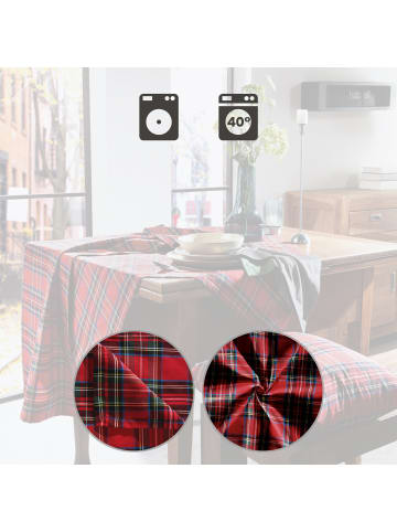 Erwin Müller Baumwollmischung, Gewebt Mitteldecke in rot