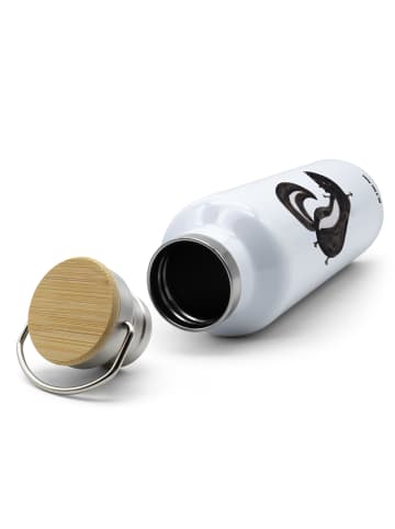 Mr. & Mrs. Panda Trinkflasche Stinktier Handstand ohne Spruch in Weiß