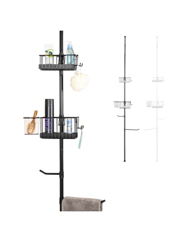 bremermann Teleskop-Badregalmax. 290 cm schwarz