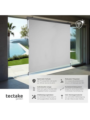 tectake Senkrechtmarkise Eloise mit 2 Wandhaltern, inkl. Wandhaltern