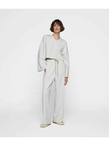 10Days Kimono-Pullover aus Scuba-Material in White Grey Melee